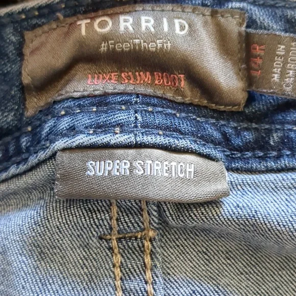 Torrid Blue Flare Jeans size 14 - Picture 4 of 4